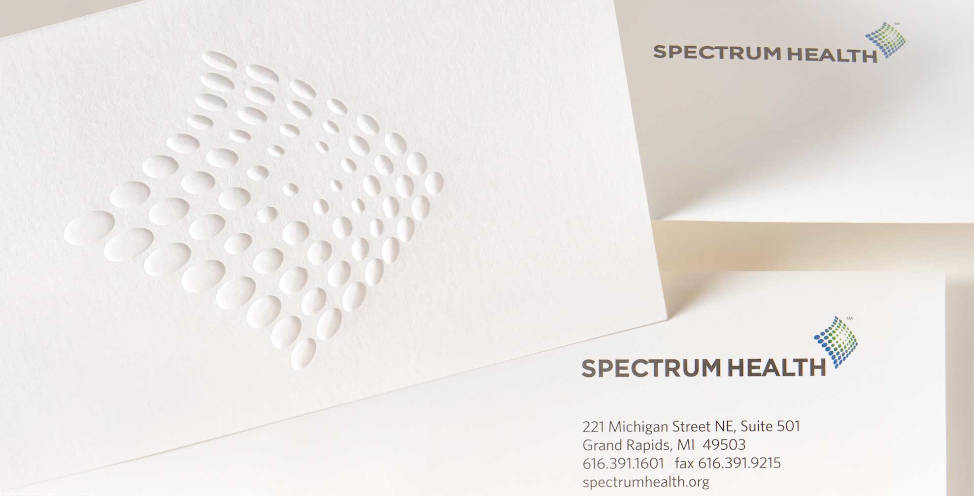 spectrum-health-system_stationery.jpg Art Direction by: Bart Crosby, Crosby Associates